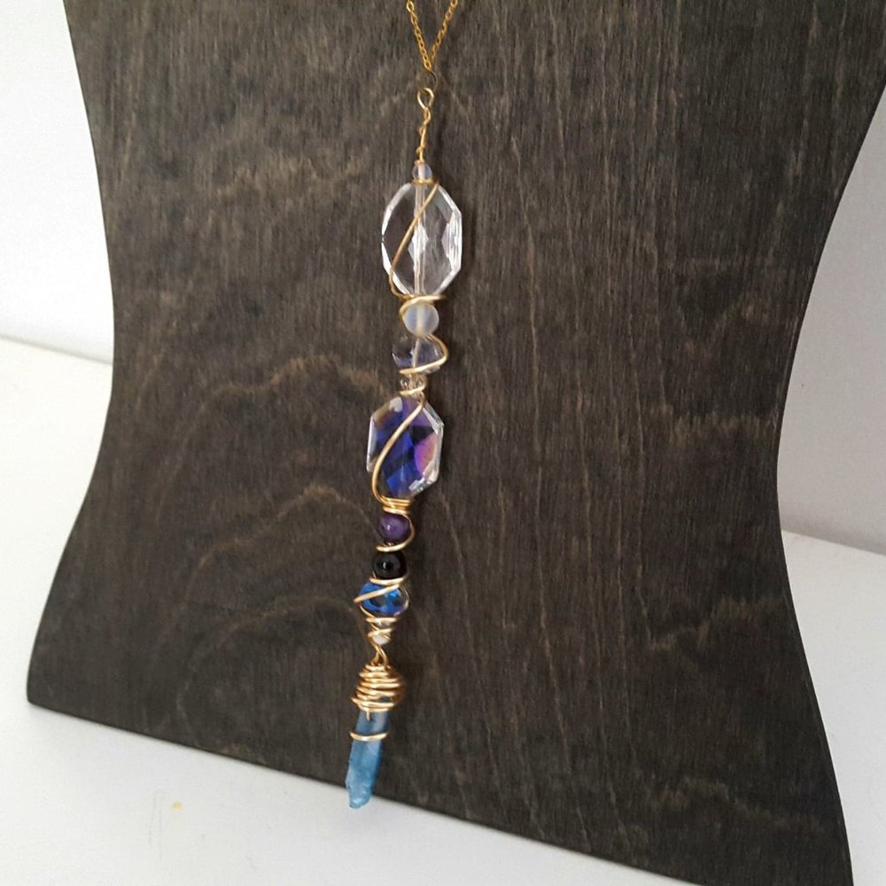 Blue Aura Crystal Wand - Picture 8 of 10